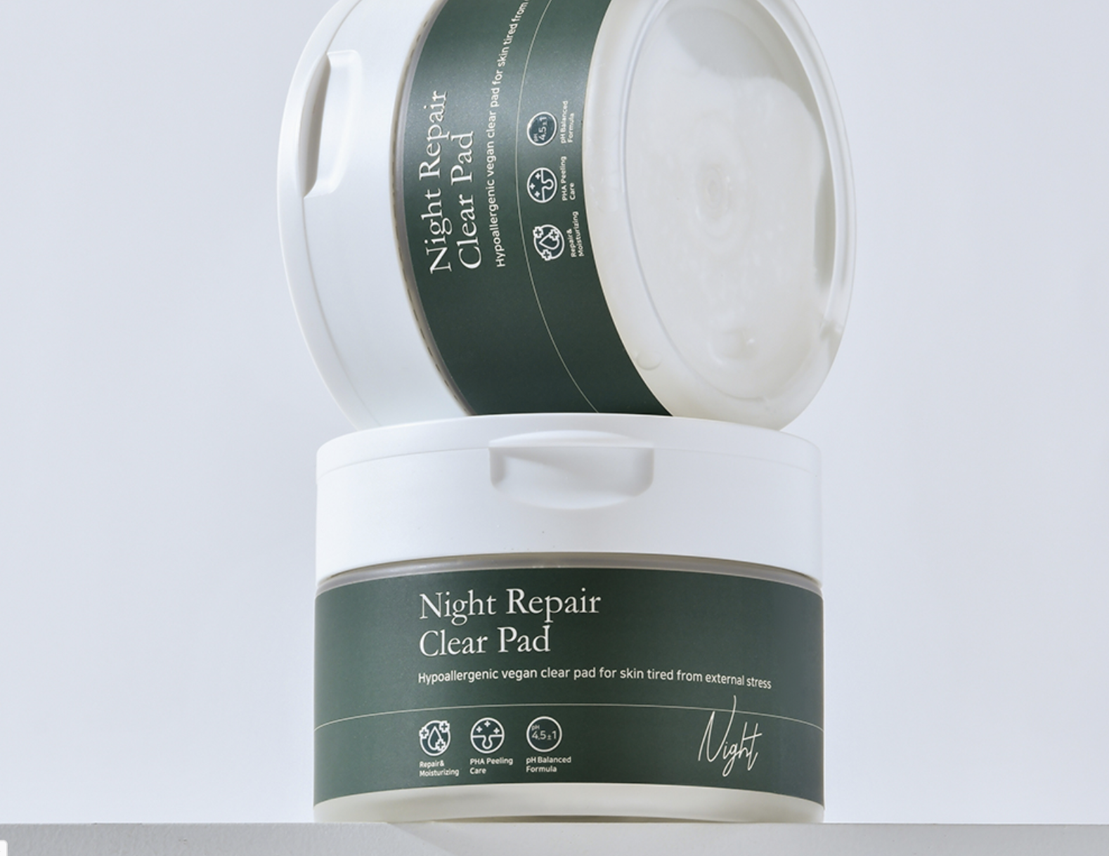 Night Repair Clear Pad (250ml/70pads) – Overnight renewal toner pads